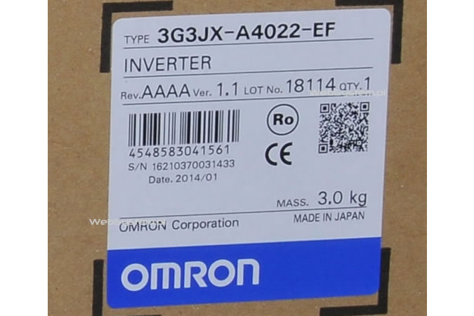 Falownik Omron serii JX moc 2,2kW/400V-3G3JX-A4022-EF