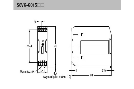 Zasilacz Omron 1faz. 15W 24V 0,65A S8VK-G01524